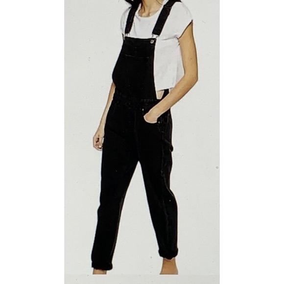 Dr. Denim Denim - DrDenim Overalls Womens Size 33/32 Black Pockets Cotton Blend Country Casual